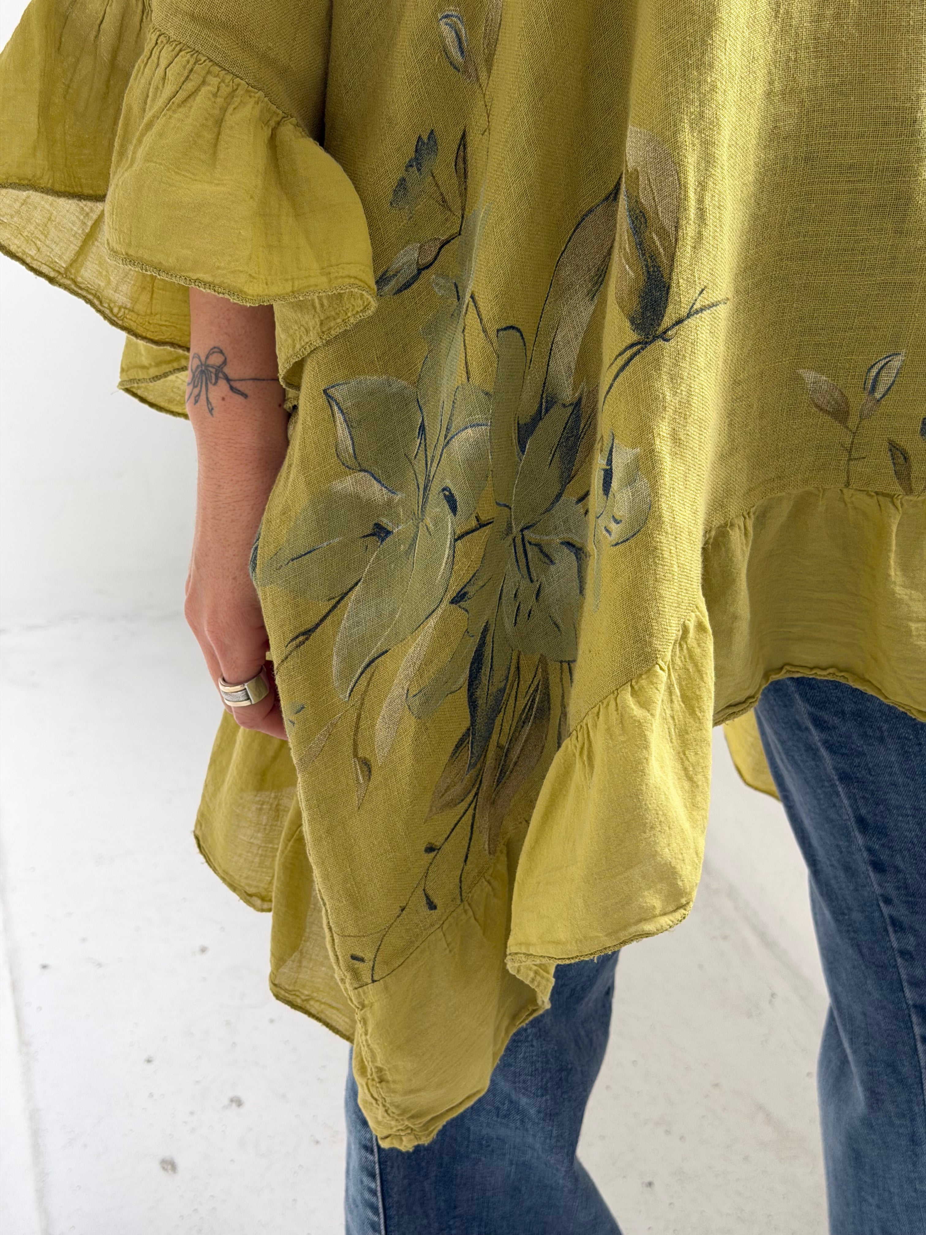 Blusa Volado Pistacho