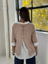 Sweater 3 en 1 rosa claro