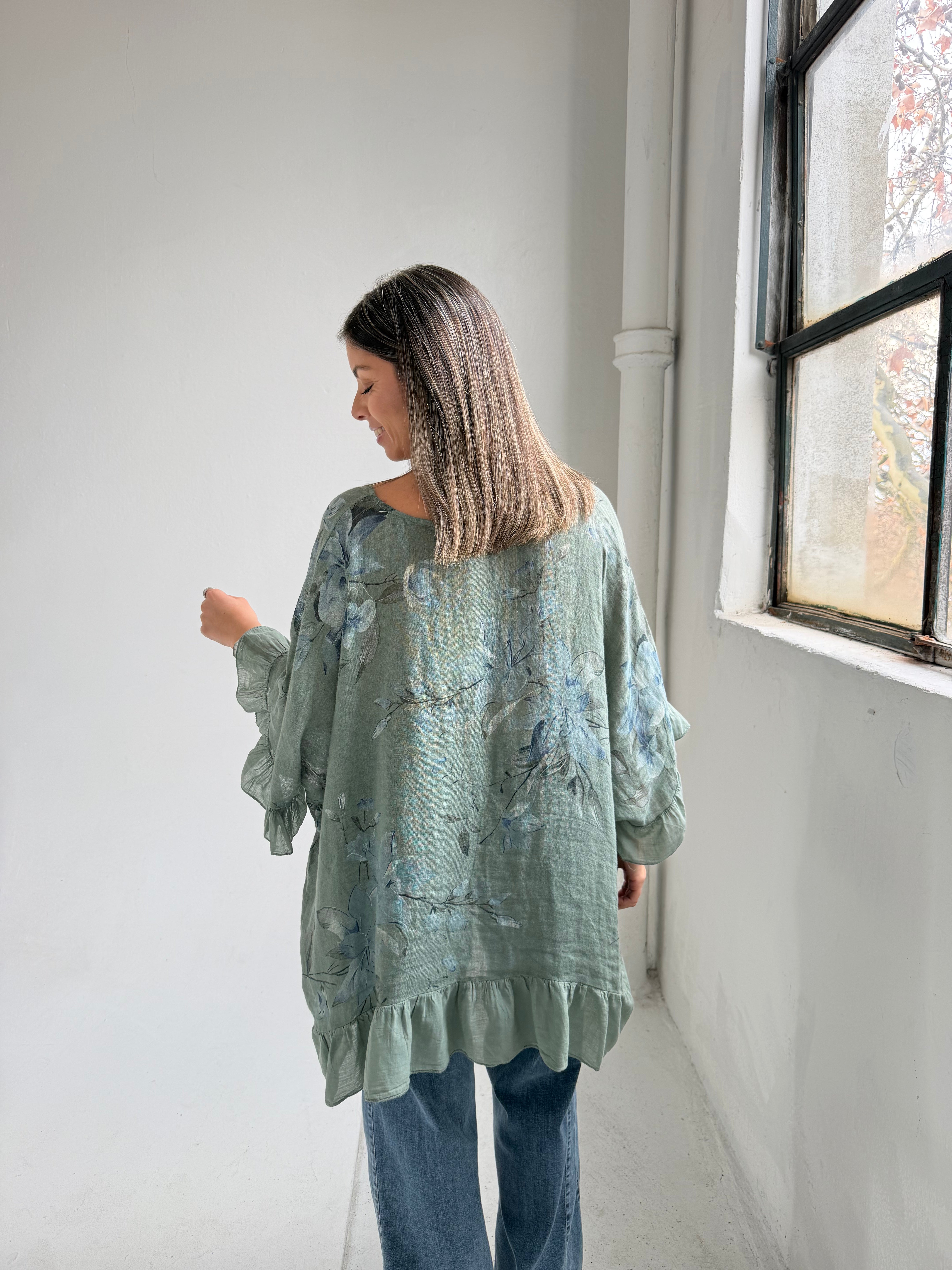 Blusa Volado Verde