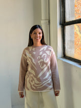 Sweater Print Beige