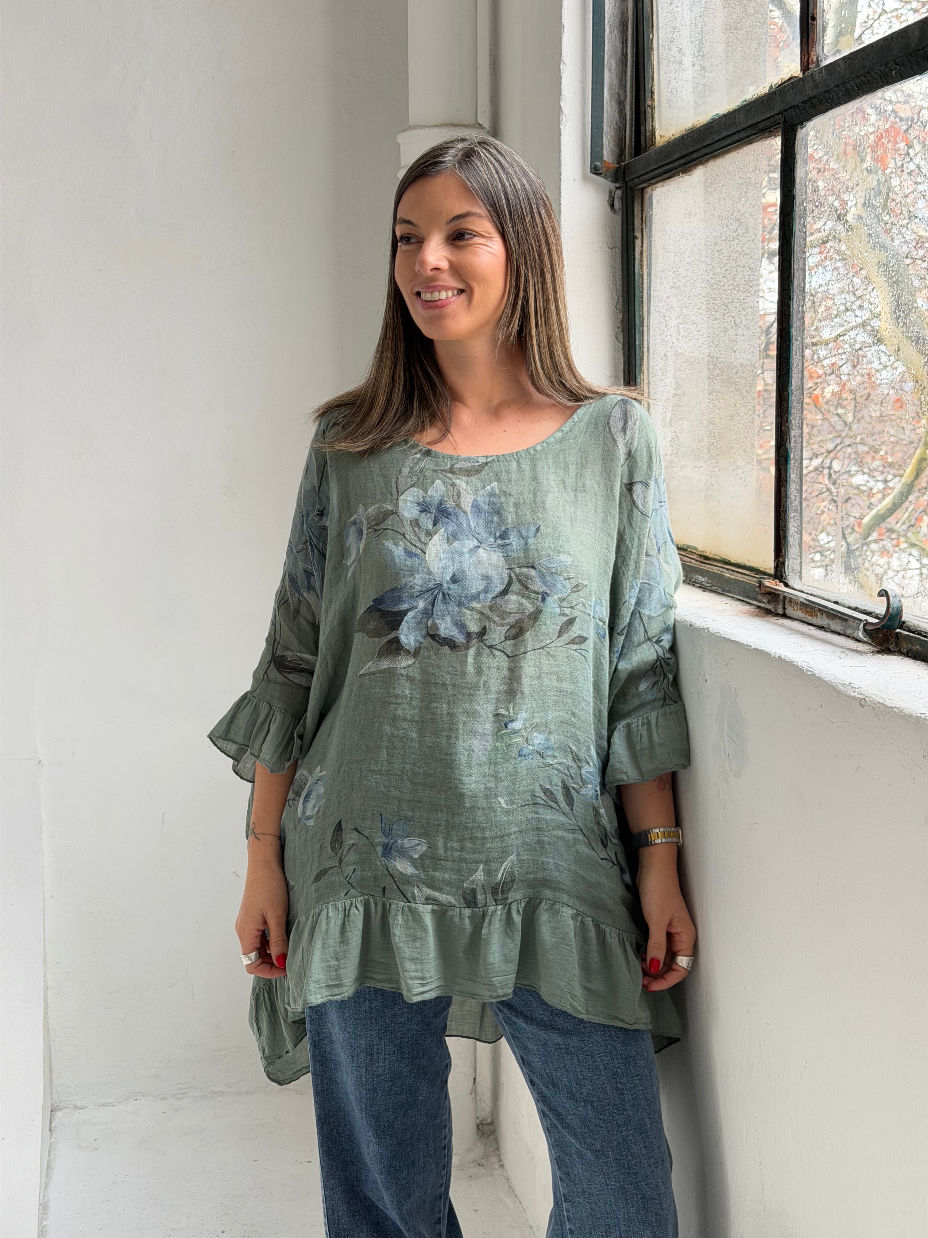 Blusa Volado Verde