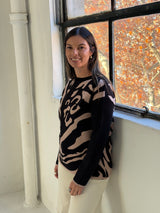 Sweater Print Negro
