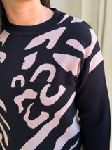 Sweater Print Negro