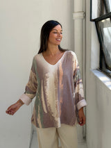 Sweater Nova Tostado con verde