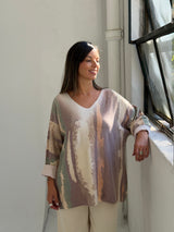 Sweater Nova Tostado con verde