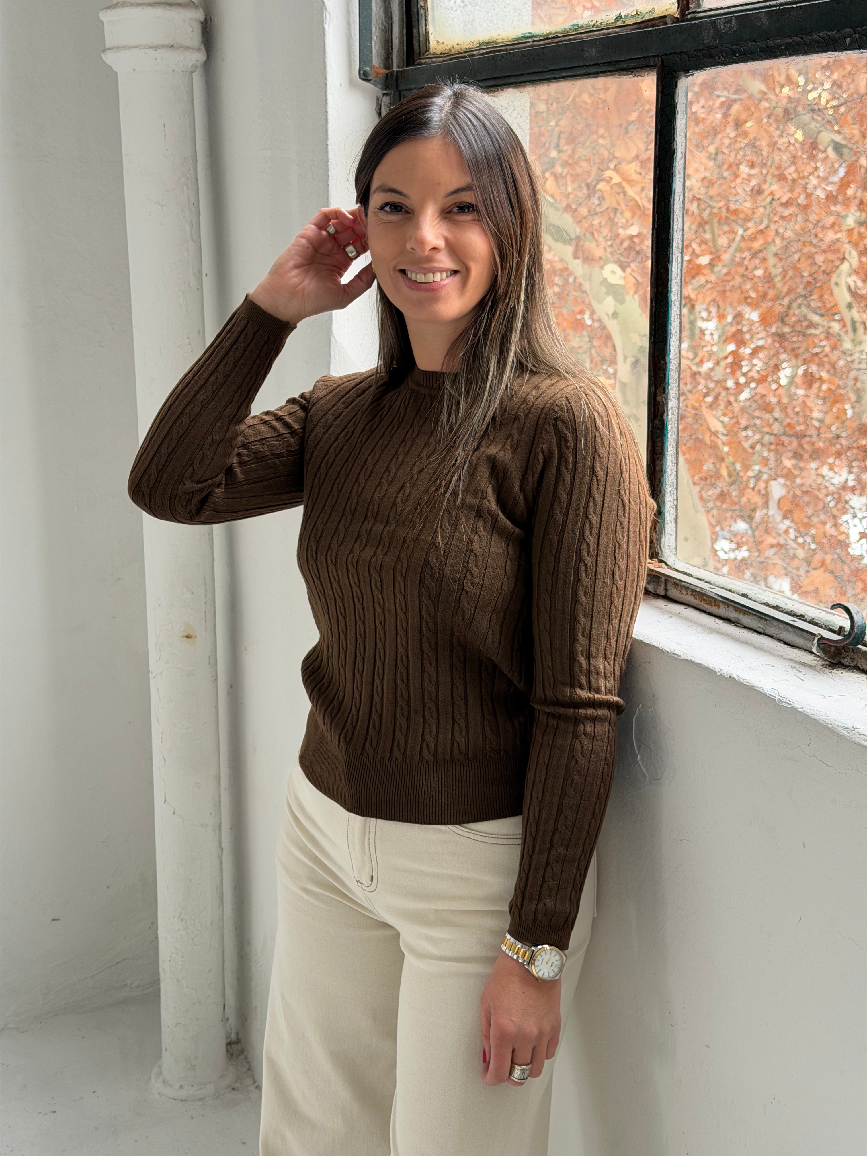 Sweater Rulos Chocolate