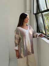 Sweater Nova Tostado con verde