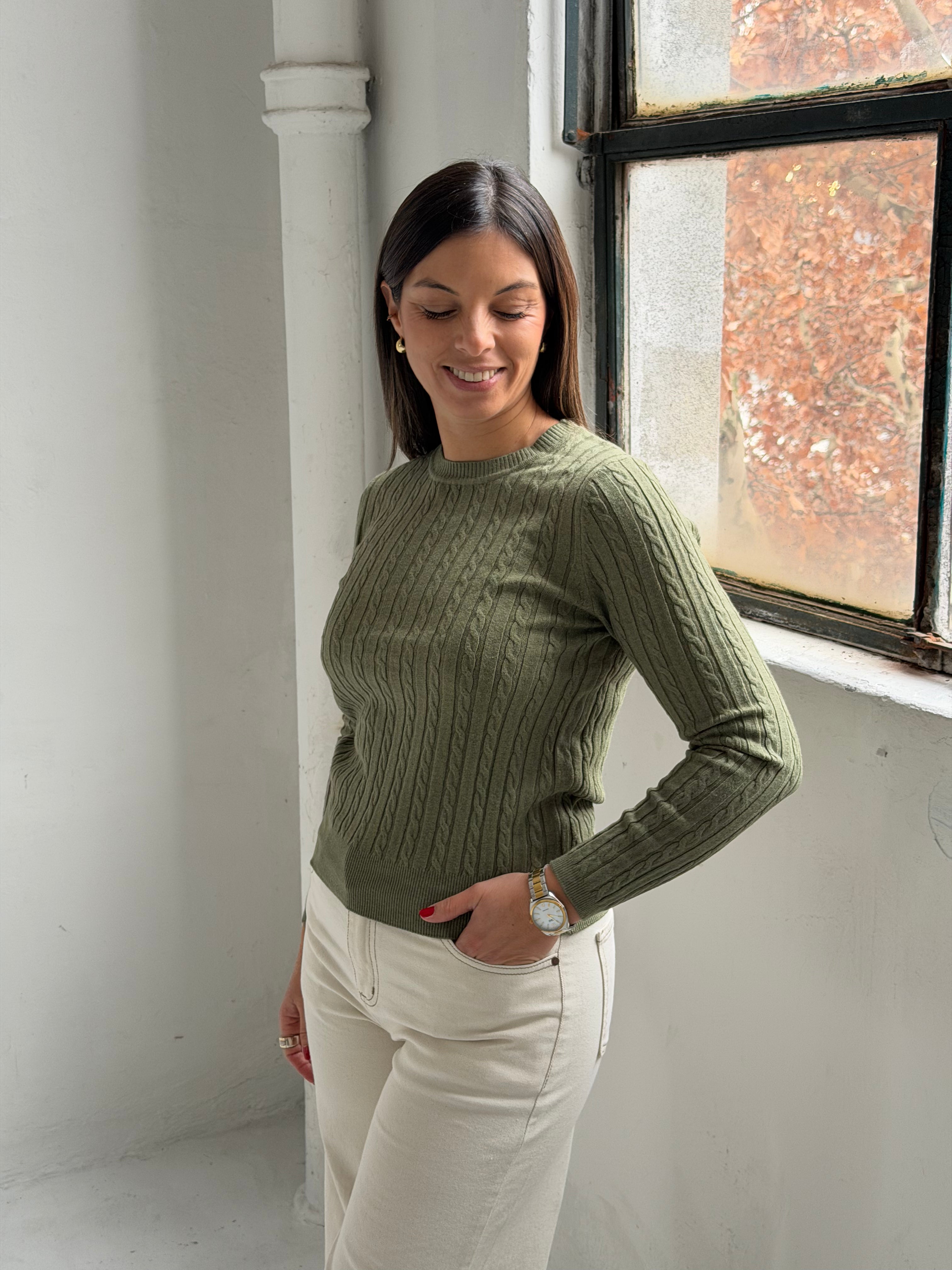 Sweater Rulos Verde