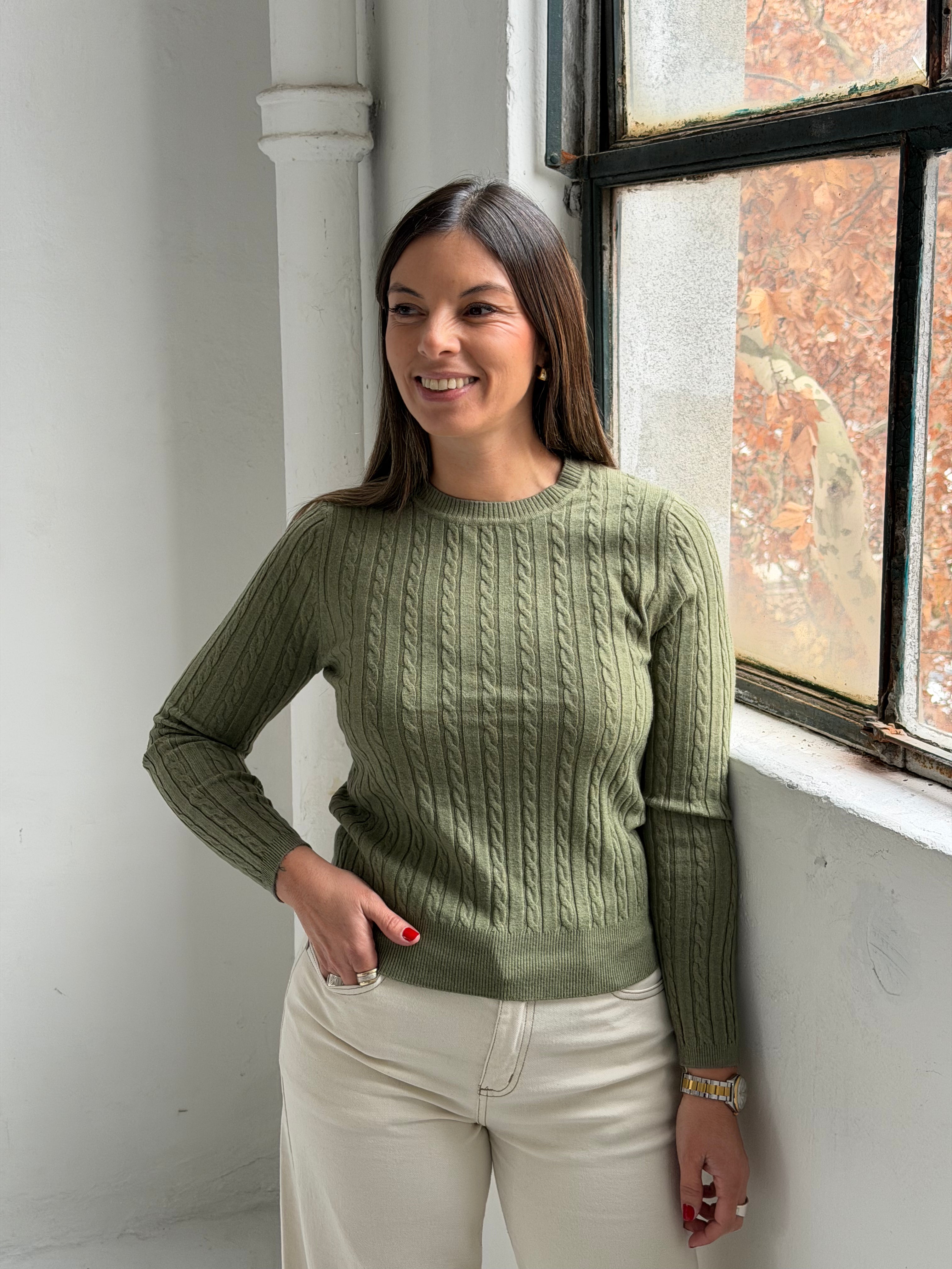 Sweater Rulos Verde