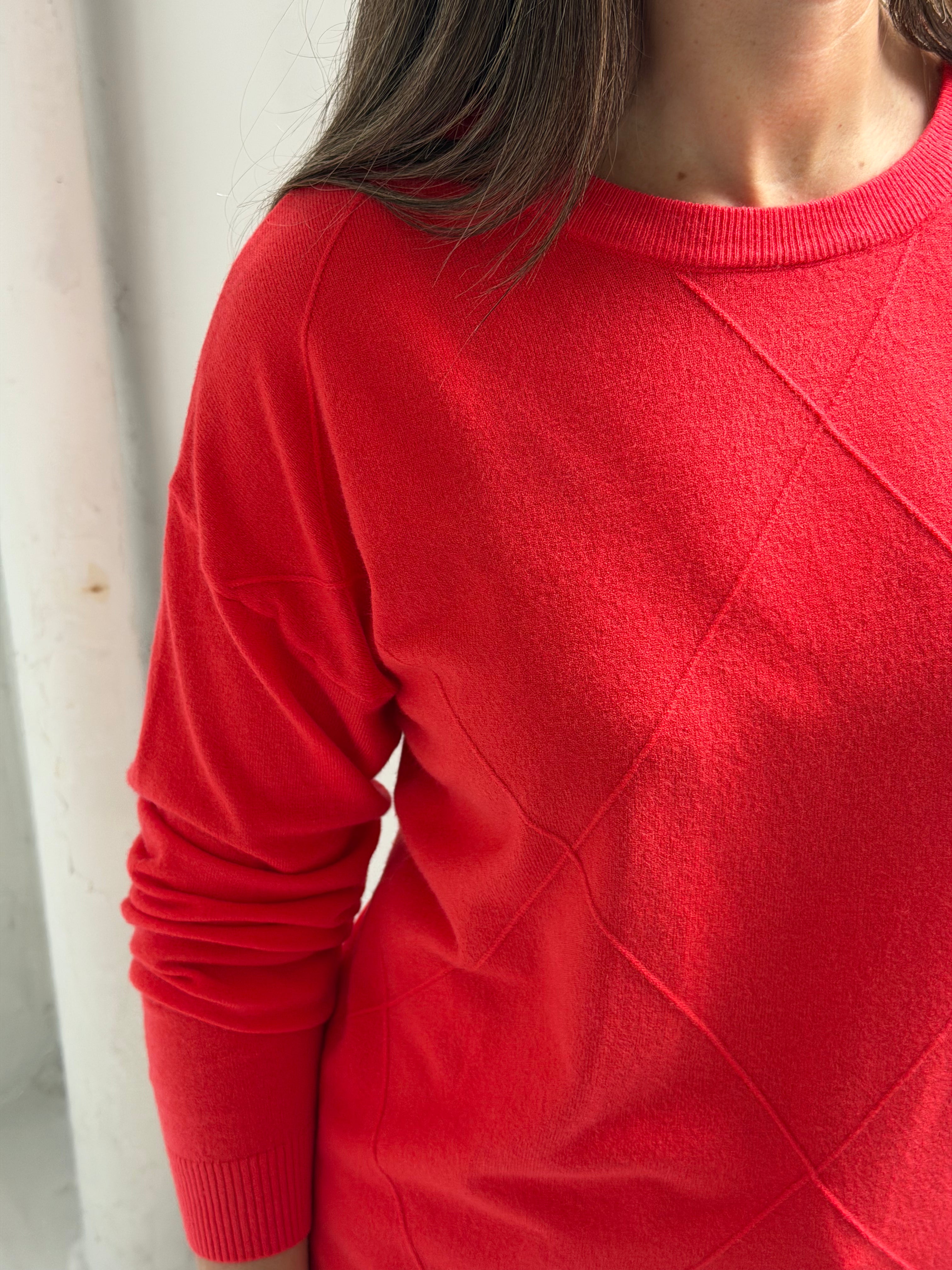 Sweater Rombo Rojo