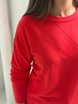 Sweater Rombo Rojo
