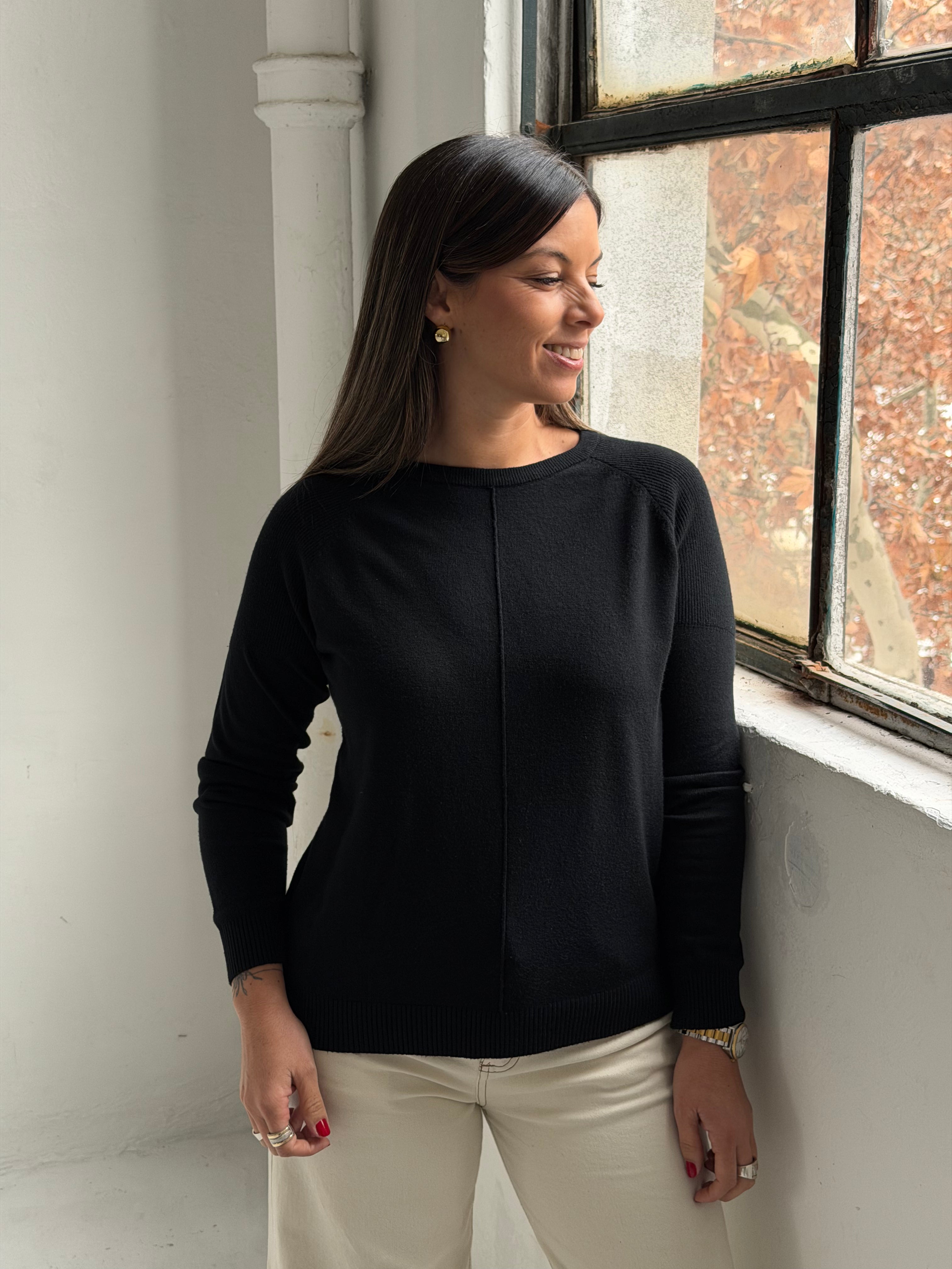 Sweater Trenzado Negro