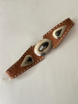 Cinto Faja SIENNA tachas ÓVALO beige