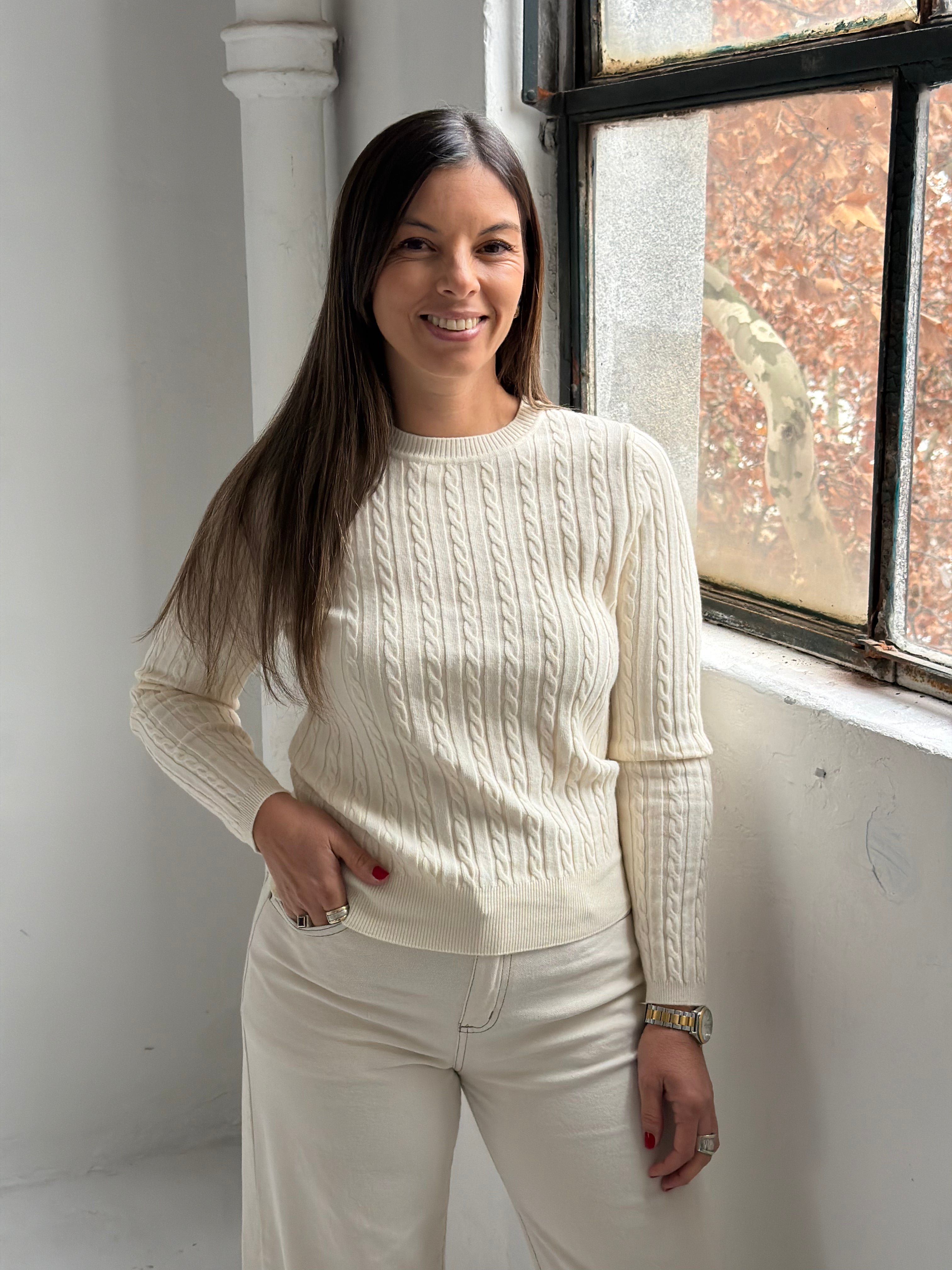 Sweater Rulos Crudo