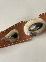 Cinto Faja SIENNA tachas ÓVALO beige