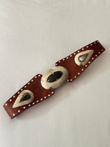 Cinto Faja SIENNA tachas ÓVALO chocolate