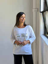 Remera detalle lentejuela Blanco