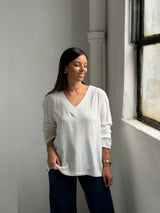 Blusa Roses Blanco