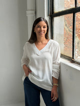 Blusa Roses Blanco