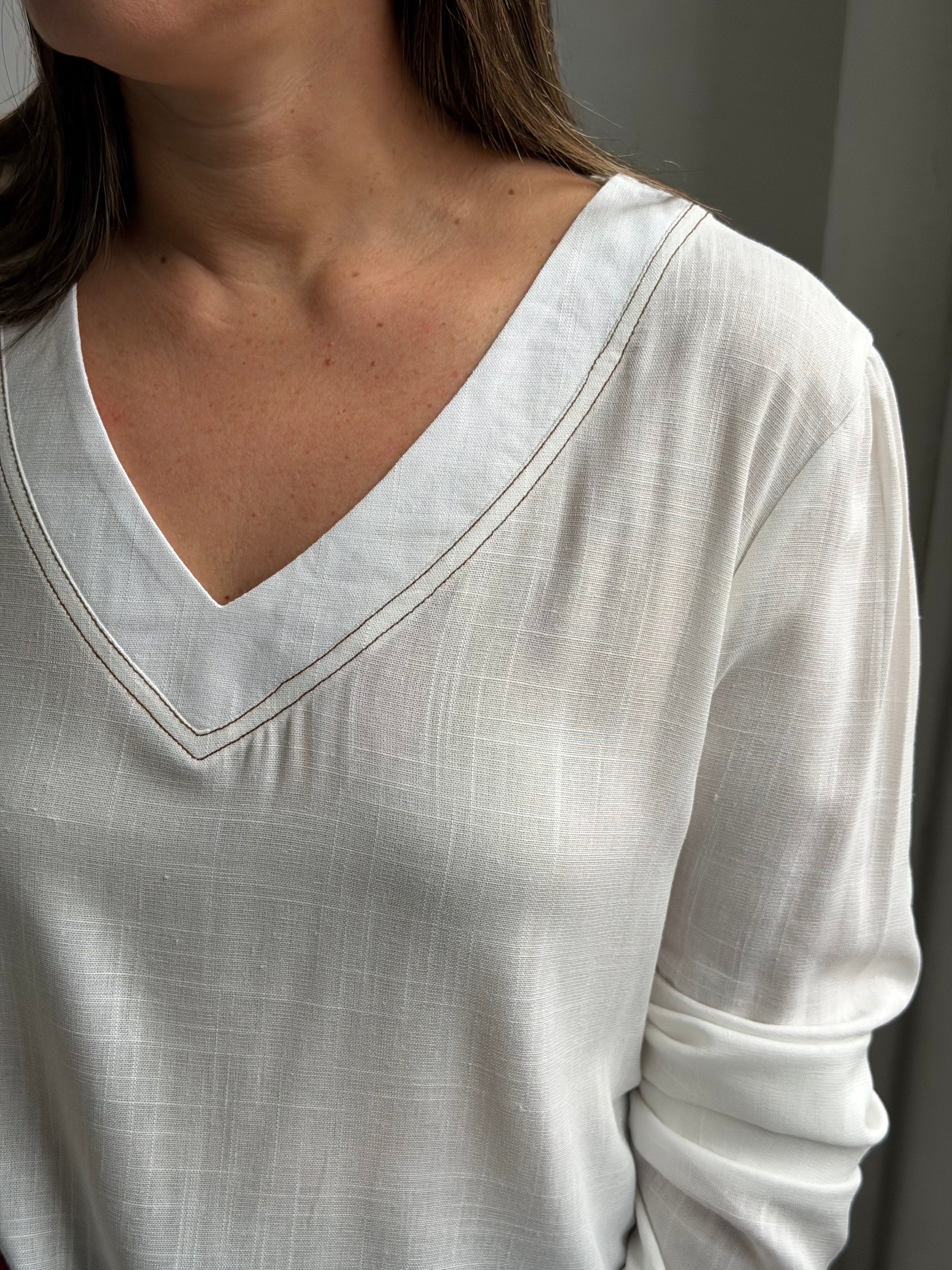 Blusa Roses Blanco