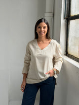Blusa Roses Beige