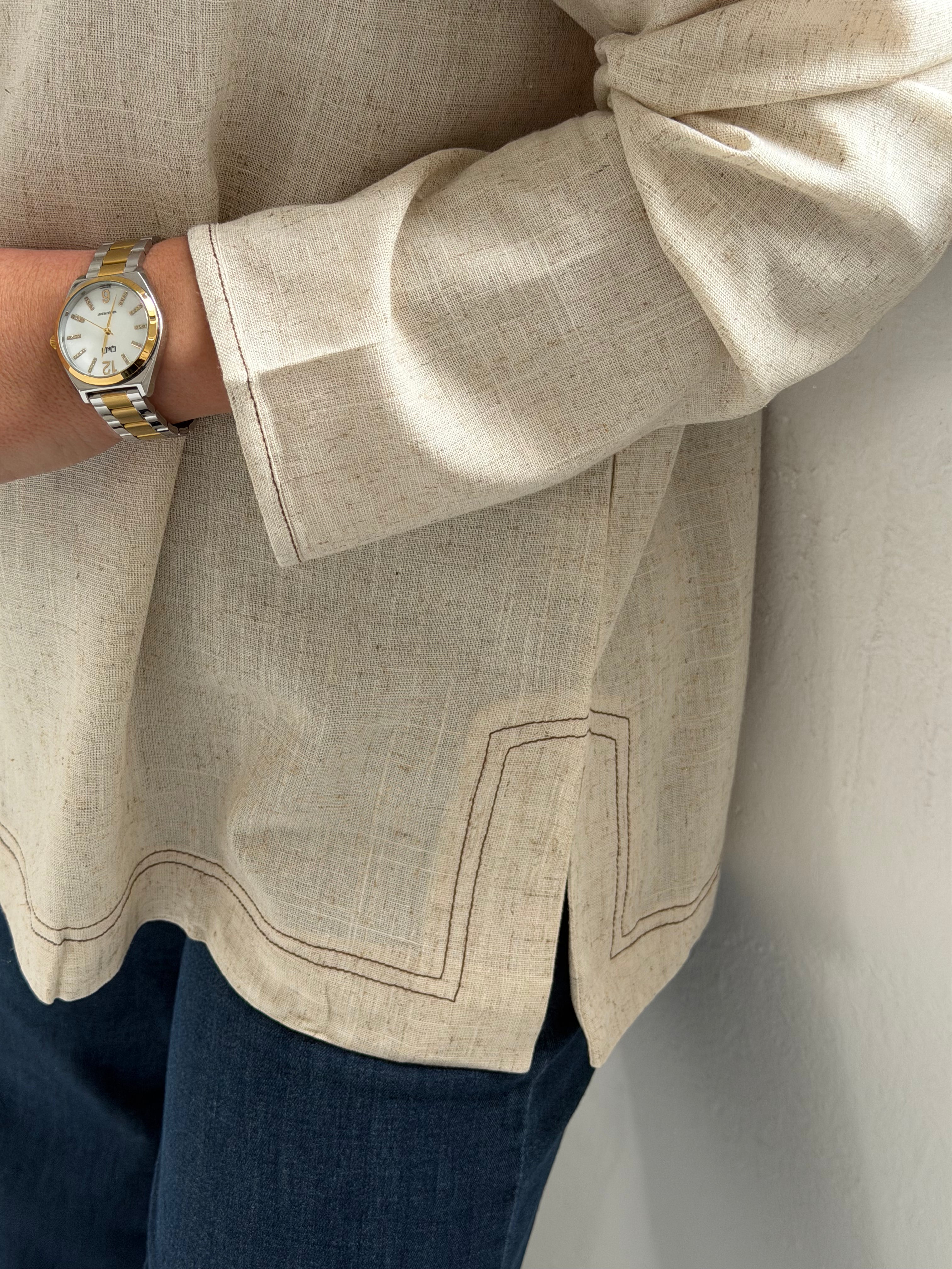 Blusa Roses Beige