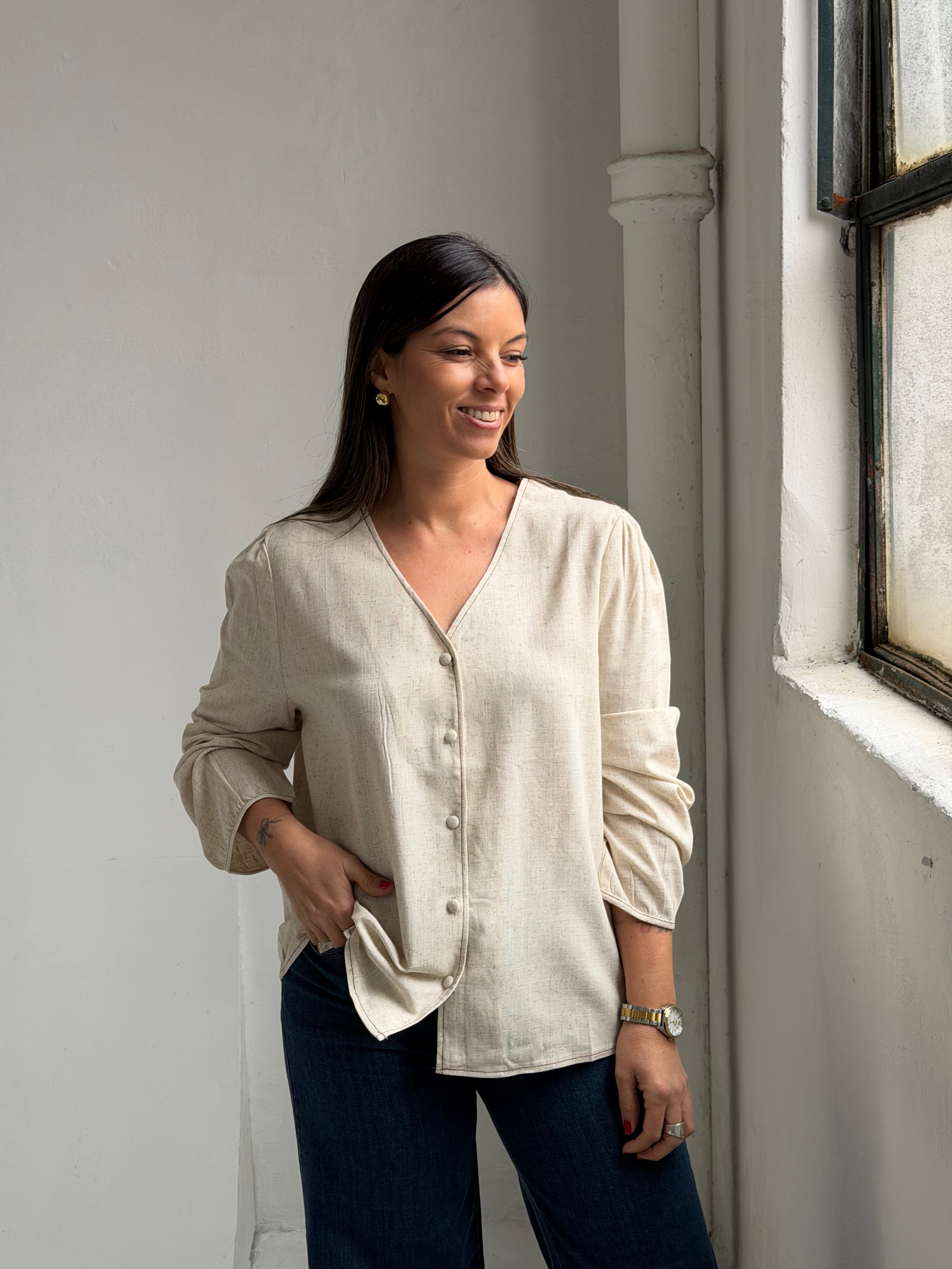 Blusa Bo Beige