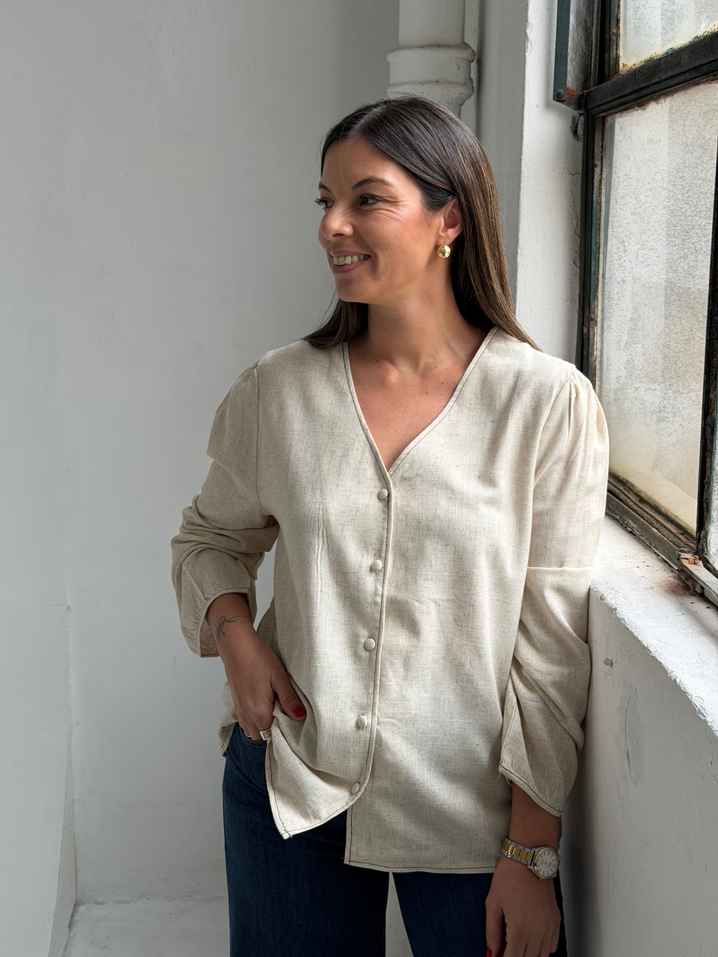 Blusa Bo Beige