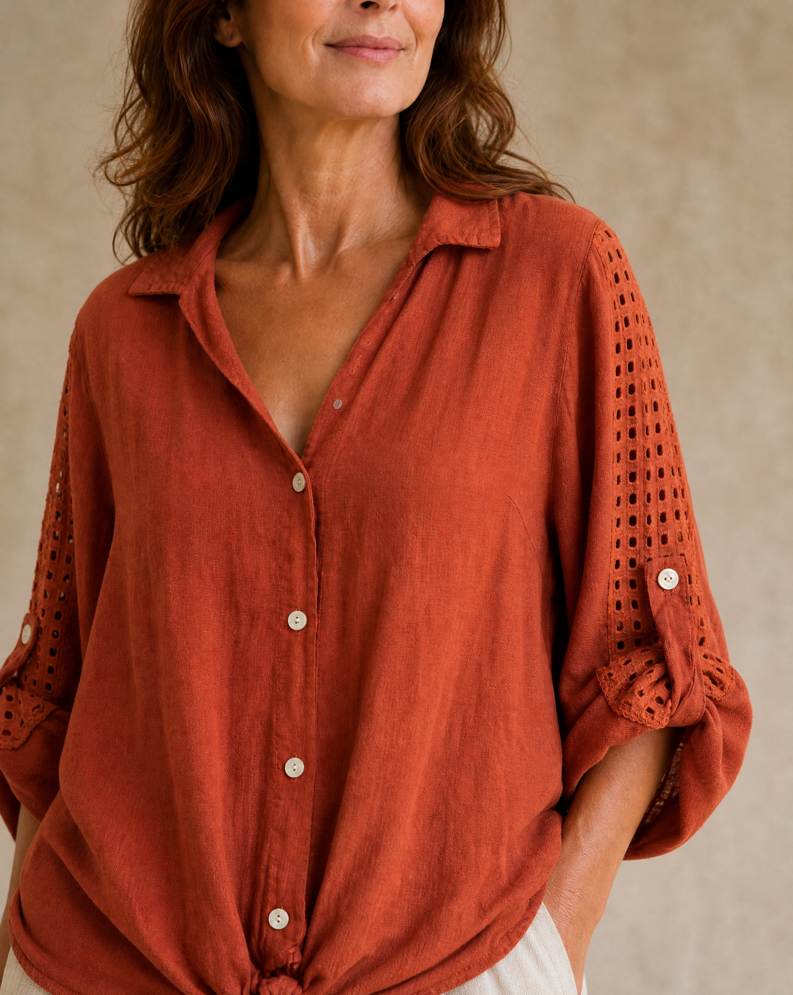 Camisa Amelia Terracota