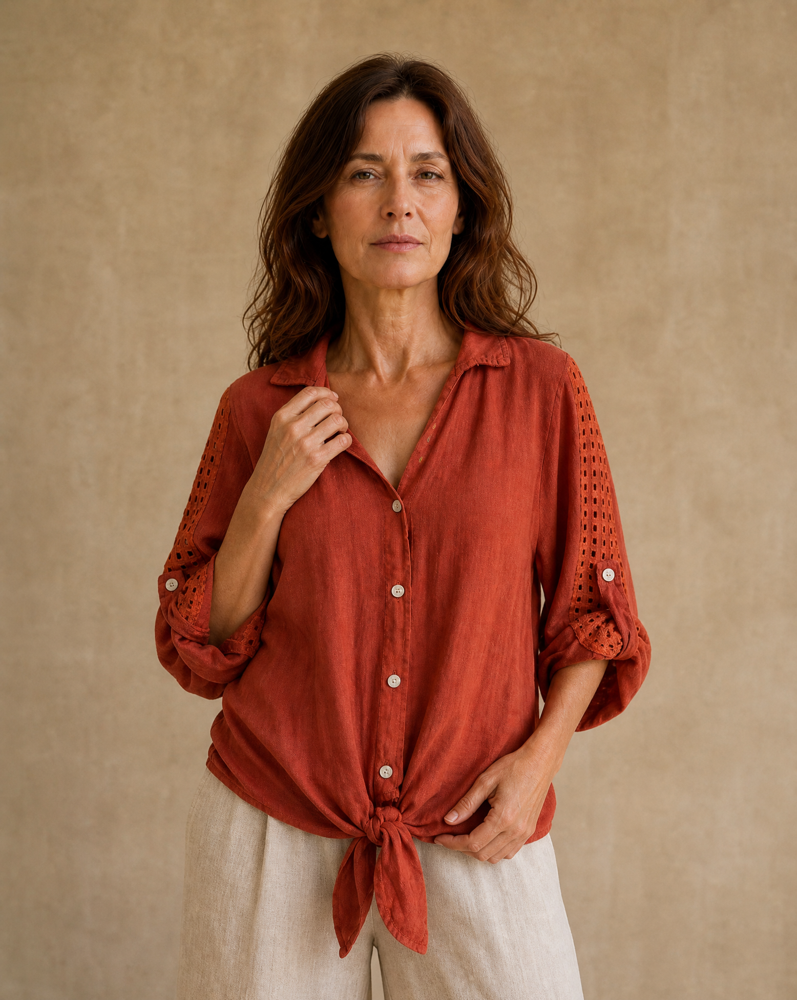 Camisa Amelia Terracota