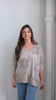 Remera Flor Beige