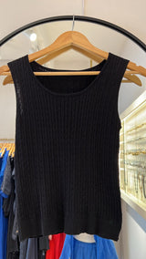 Musculosa Hilo Ochos Negro