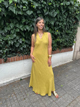 Vestido Mandi Mostaza