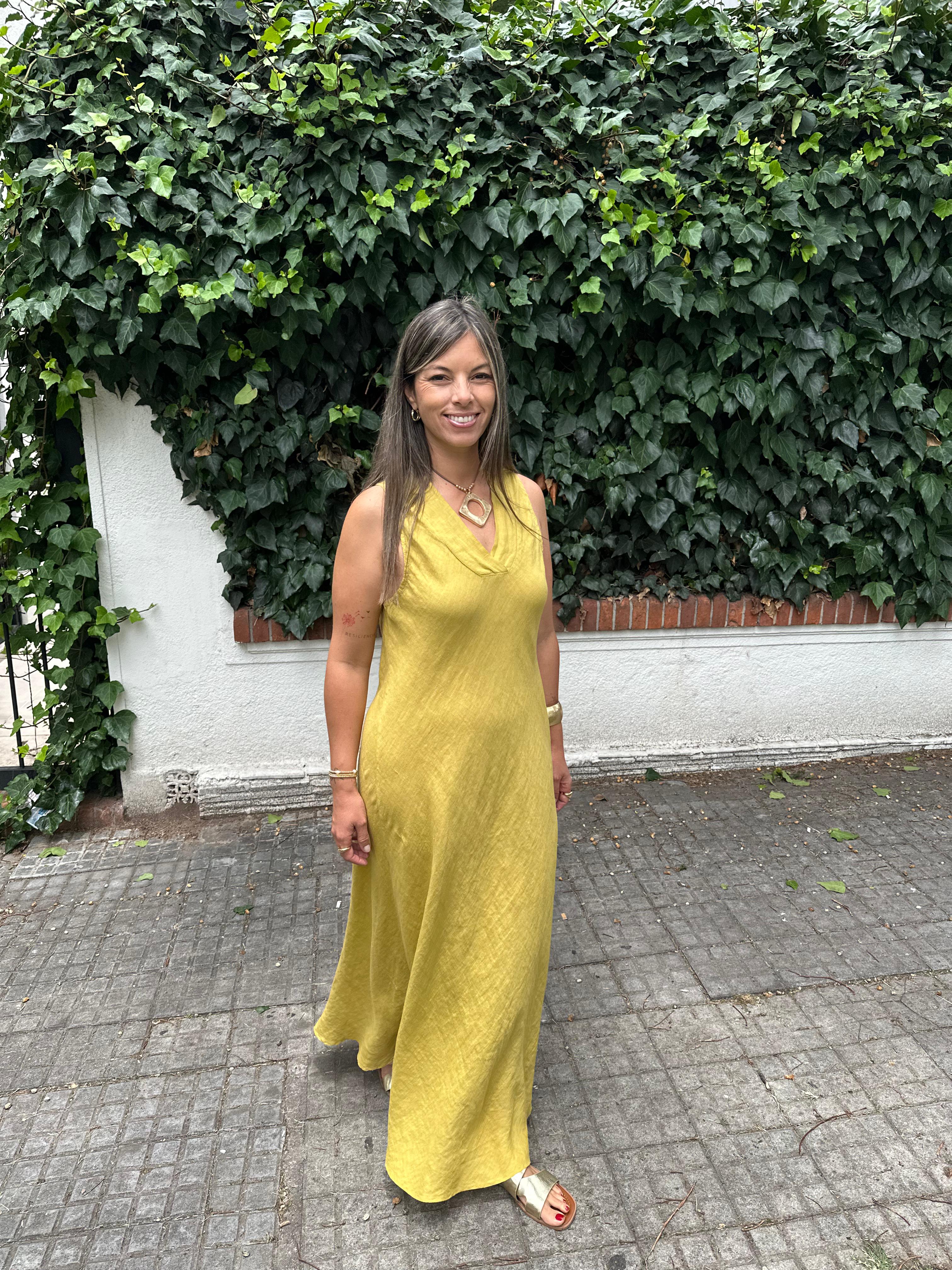 Vestido Mandi Mostaza
