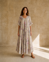 Vestido Magic Estampado Beige