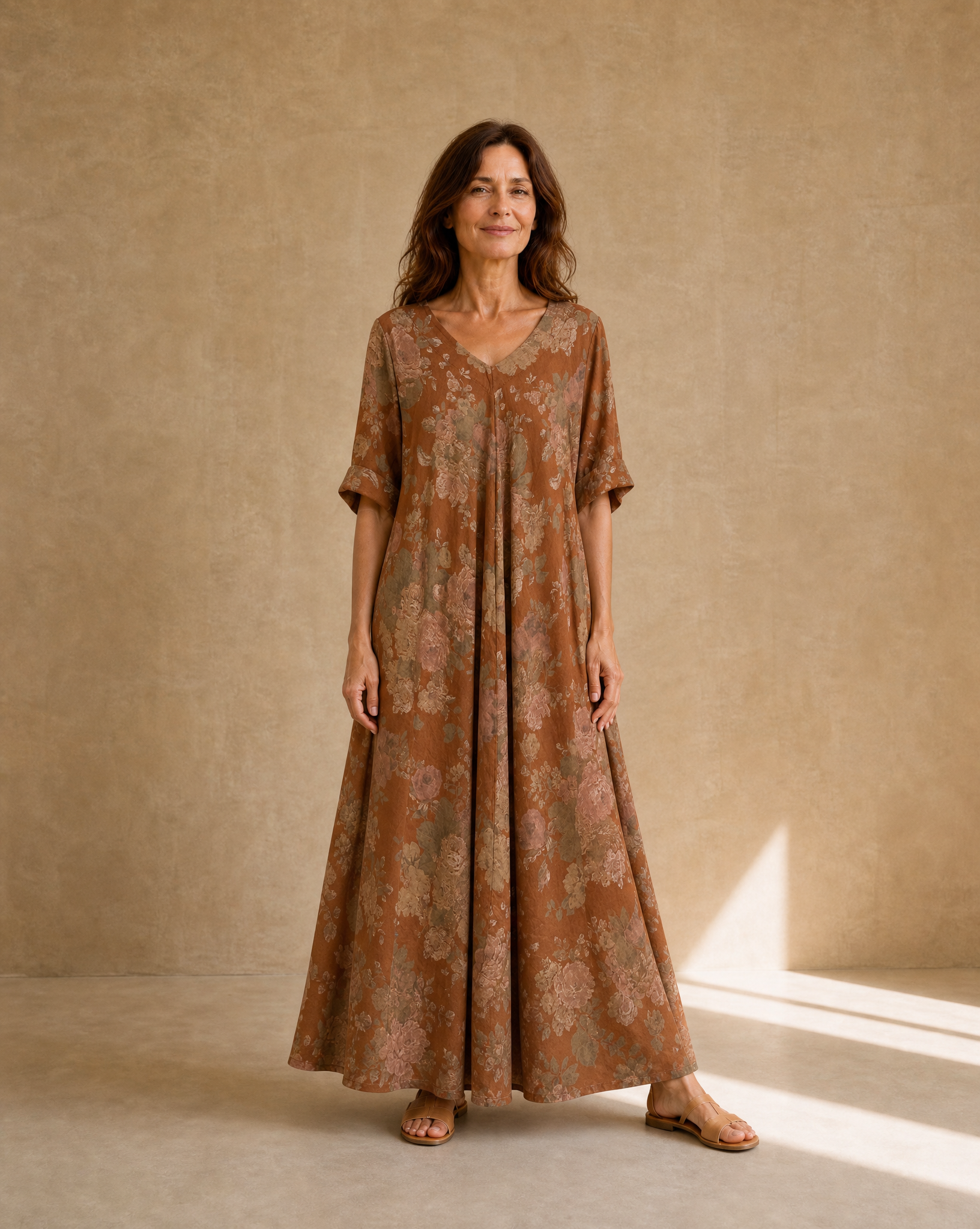 Vestido Magic Estampado Terracota