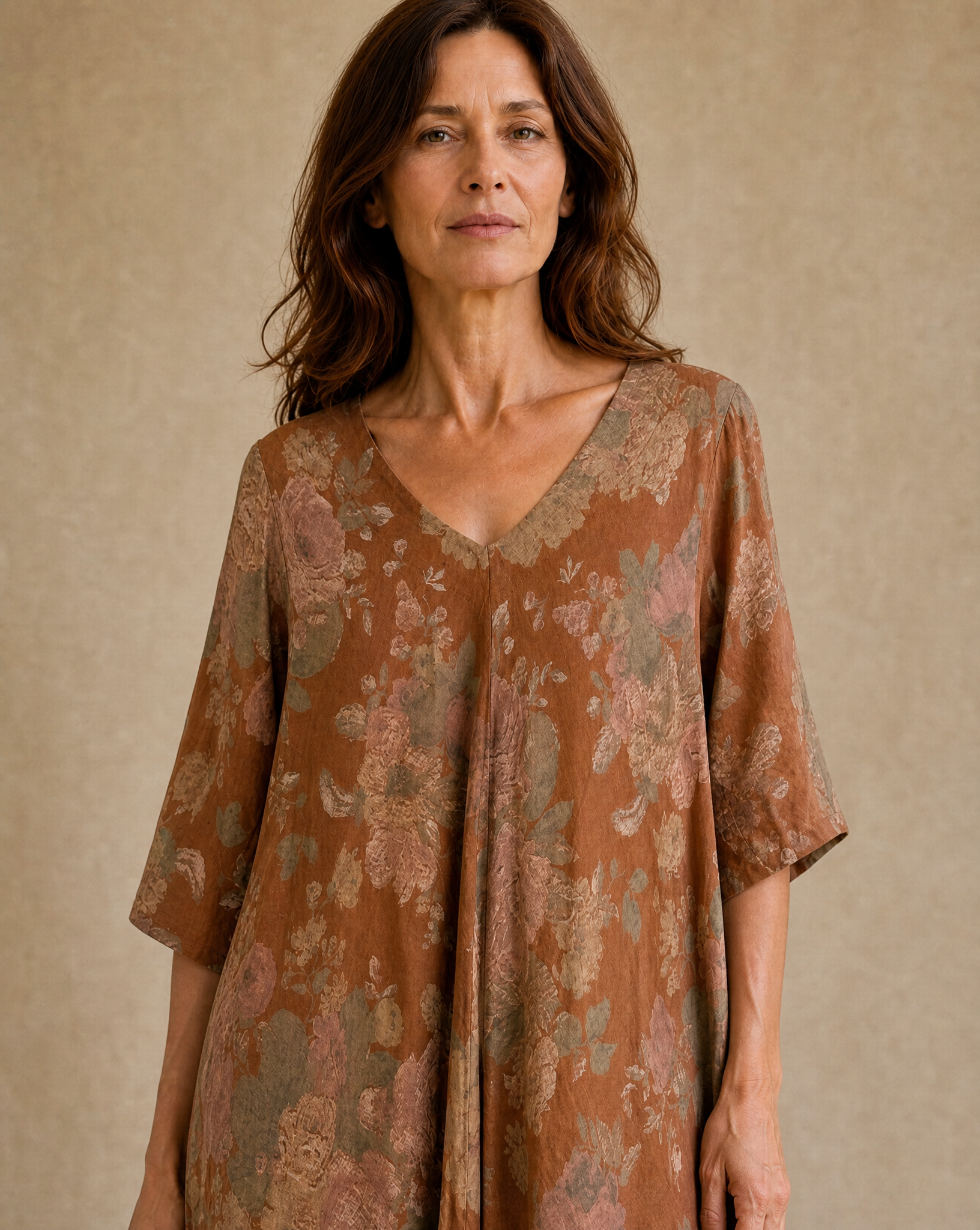 Vestido Magic Estampado Terracota