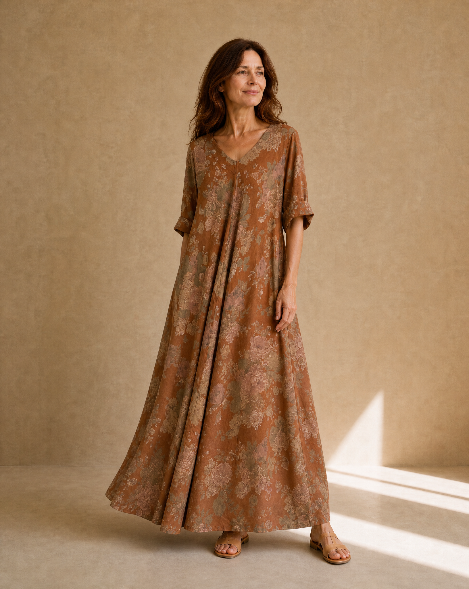 Vestido Magic Estampado Terracota