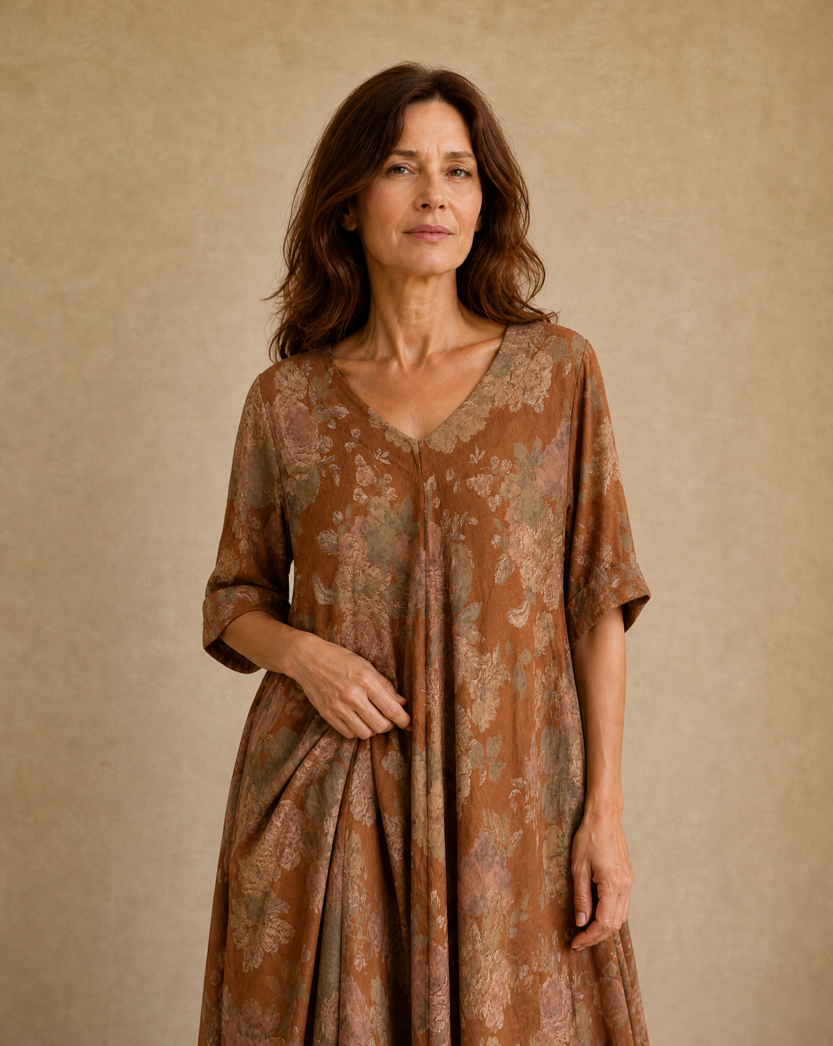 Vestido Magic Estampado Terracota