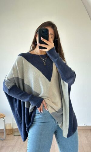 Sweater Diagonal Azul