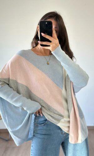 Sweater Diagonal Celeste